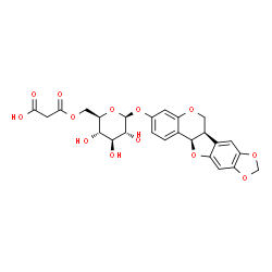 ChemSpider 2D Image | (-)-Maackiain-3-O-glucosyl-6''-O-malonate | C25H24O13