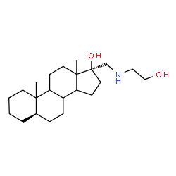 ChemSpider 2D Image | (5alpha,8xi,9xi,10xi,13xi,14xi,17beta)-17-{[(2-Hydroxyethyl)amino]methyl}androstan-17-ol | C22H39NO2