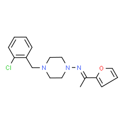 ChemSpider 2D Image | (1E)-N-[4-(2-Chlorobenzyl)-1-piperazinyl]-1-(2-furyl)ethanimine | C17H20ClN3O