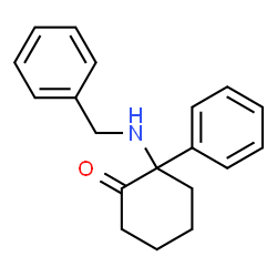 ChemSpider 2D Image | 2-(Benzylamino)-2-phenylcyclohexanone | C19H21NO