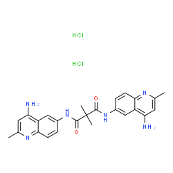 ChemSpider 2D Image | N,N'-Bis(4-amino-2-methyl-6-quinolinyl)-2,2-dimethylmalonamide dihydrochloride | C25H28Cl2N6O2