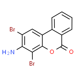 ChemSpider 2D Image | 3-Amino-2,4-dibromo-6H-benzo[c]chromen-6-one | C13H7Br2NO2
