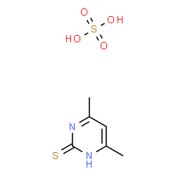 ChemSpider 2D Image | 4,6-DIMETHYL-2-MERCAPTOPYRIMIDINE MONOSULFATE | C6H10N2O4S2