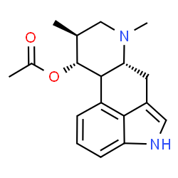 ChemSpider 2D Image | (8beta,9alpha,10xi)-6,8-Dimethylergolin-9-yl acetate | C18H22N2O2