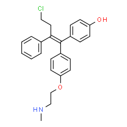 ChemSpider 2D Image | 4-HYDROXY-N-DEMETHYLTOREMIFENE | C25H26ClNO2