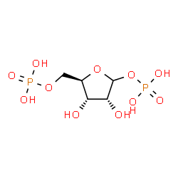 ChemSpider 2D Image | D-ribose 1,5-diphosphate | C5H12O11P2