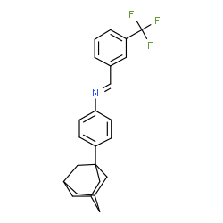 ChemSpider 2D Image | (E)-N-[4-(Adamantan-1-yl)phenyl]-1-[3-(trifluoromethyl)phenyl]methanimine | C24H24F3N
