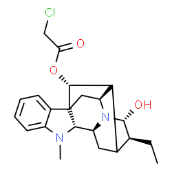 ChemSpider 2D Image | (16xi,17R,21alpha)-21-Hydroxyajmalan-17-yl chloroacetate | C22H27ClN2O3