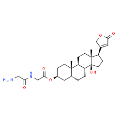 ChemSpider 2D Image | (3beta,5beta)-3-[(Glycylglycyl)oxy]-14-hydroxycard-20(22)-enolide | C27H40N2O6