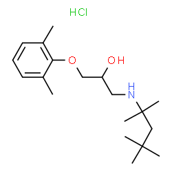 ChemSpider 2D Image | 1-(2,6-Dimethylphenoxy)-3-[(2,4,4-trimethyl-2-pentanyl)amino]-2-propanol hydrochloride (1:1) | C19H34ClNO2