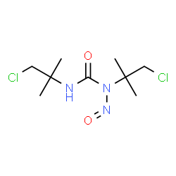 ChemSpider 2D Image | 1,3-Bis(1-chloro-2-methyl-2-propanyl)-1-nitrosourea | C9H17Cl2N3O2