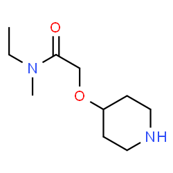 ChemSpider 2D Image | N-Ethyl-N-methyl-2-(4-piperidinyloxy)acetamide | C10H20N2O2