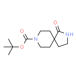 ChemSpider 2D Image | tert-Butyl-1-oxo-2,8-diazaspiro[4.5]decan-8-carboxylat | C13H22N2O3