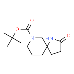 ChemSpider 2D Image | tert-Butyl-2-oxo-1,7-diazaspiro[4.5]decan-7-carboxylat | C13H22N2O3