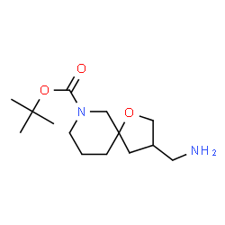 ChemSpider 2D Image | tert-Butyl-3-(aminomethyl)-1-oxa-7-azaspiro[4.5]decan-7-carboxylat | C14H26N2O3