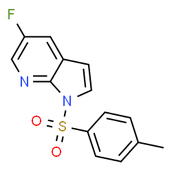 ChemSpider 2D Image | 5-Fluoro-1-[(4-methylphenyl)sulfonyl]-1H-pyrrolo[2,3-b]pyridine | C14H11FN2O2S