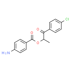 ChemSpider 2D Image | 1-(4-Chlorophenyl)-1-oxo-2-propanyl 4-aminobenzoate | C16H14ClNO3
