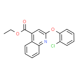 ChemSpider 2D Image | Ethyl 2-(2-chlorophenoxy)-4-quinolinecarboxylate | C18H14ClNO3