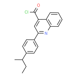 ChemSpider 2D Image | 2-(4-sec-Butylphenyl)-4-quinolinecarbonyl chloride | C20H18ClNO