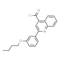 ChemSpider 2D Image | 2-(3-Butoxyphenyl)-4-quinolinecarbonyl chloride | C20H18ClNO2