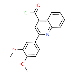 ChemSpider 2D Image | 2-(3,4-Dimethoxyphenyl)-4-quinolinecarbonyl chloride | C18H14ClNO3