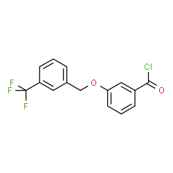 ChemSpider 2D Image | 3-{[3-(Trifluoromethyl)benzyl]oxy}benzoyl chloride | C15H10ClF3O2