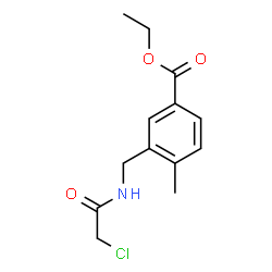 ChemSpider 2D Image | Ethyl 3-{[(chloroacetyl)amino]methyl}-4-methylbenzoate | C13H16ClNO3