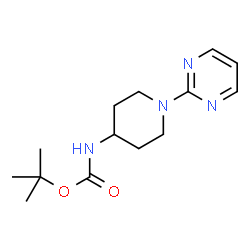 ChemSpider 2D Image | tert-butyl (1-(pyrimidin-2-yl)piperidin-4-yl)carbamate | C14H22N4O2