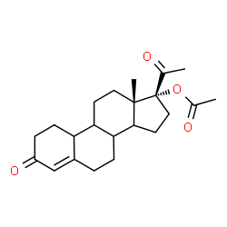 ChemSpider 2D Image | (8xi,9xi,10xi,14xi)-3,20-Dioxo-19-norpregn-4-en-17-yl acetate | C22H30O4