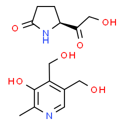 ChemSpider 2D Image | (5S)-5-Glycoloyl-2-pyrrolidinone - 4,5-bis(hydroxymethyl)-2-methyl-3-pyridinol (1:1) | C14H20N2O6