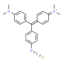ChemSpider 2D Image | 4-{[4-(Dimethylamino)phenyl](4-isothiocyanatophenyl)methylene}-N,N-dimethyl-2,5-cyclohexadien-1-iminium | C24H24N3S