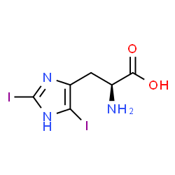 ChemSpider 2D Image | 2,5-Diiodo-L-histidine | C6H7I2N3O2