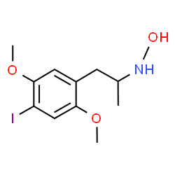 ChemSpider 2D Image | N-Hydroxy-1-(4-iodo-2,5-dimethoxyphenyl)-2-propanamine | C11H16INO3