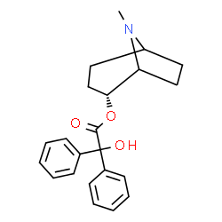 ChemSpider 2D Image | (2R)-8-Methyl-8-azabicyclo[3.2.1]oct-2-yl hydroxy(diphenyl)acetate | C22H25NO3