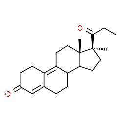 ChemSpider 2D Image | (13S,17S)-13,17-Dimethyl-17-propionyl-1,2,6,7,8,11,12,13,14,15,16,17-dodecahydro-3H-cyclopenta[a]phenanthren-3-one | C22H30O2