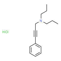 ChemSpider 2D Image | 3-Phenyl-N,N-dipropyl-2-propyn-1-amine hydrochloride (1:1) | C15H22ClN