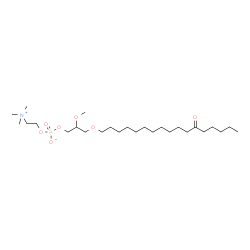 ChemSpider 2D Image | 2-Methoxy-3-[(12-oxoheptadecyl)oxy]propyl 2-(trimethylammonio)ethyl phosphate | C26H54NO7P