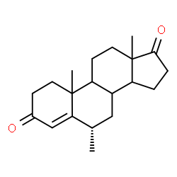 ChemSpider 2D Image | (6alpha)-6-Methylandrost-4-ene-3,17-dione | C20H28O2