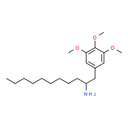 ChemSpider 2D Image | 1-(3,4,5-TRIMETHOXYBENZYL)DECYLAMINE | C20H35NO3