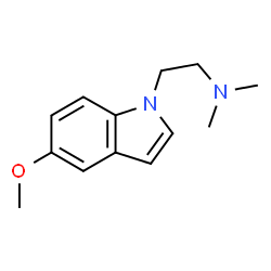 ChemSpider 2D Image | 2-(5-Methoxy-1H-indol-1-yl)-N,N-dimethylethanamine | C13H18N2O