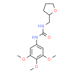 ChemSpider 2D Image | 1-(Tetrahydro-2-furanylmethyl)-3-(3,4,5-trimethoxyphenyl)urea | C15H22N2O5