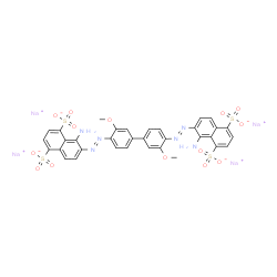 ChemSpider 2D Image | Tetrasodium 6,6'-[(3,3'-dimethoxy-4,4'-biphenyldiyl)di(E)-2,1-diazenediyl]bis(5-amino-1,4-naphthalenedisulfonate) | C34H24N6Na4O14S4