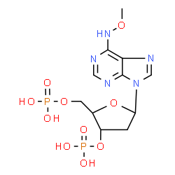 ChemSpider 2D Image | 9-(2-Deoxy-3,5-di-O-phosphonopentofuranosyl)-N-methoxy-9H-purin-6-amine | C11H17N5O10P2