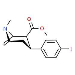 ChemSpider 2D Image | Methyl (3S,5S)-3-(4-iodophenyl)-8-methyl-8-azabicyclo[3.2.1]octane-2-carboxylate | C16H20INO2