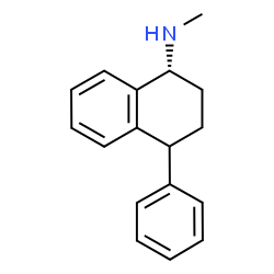 ChemSpider 2D Image | (1R)-N-Methyl-4-phenyl-1,2,3,4-tetrahydro-1-naphthalenamine | C17H19N