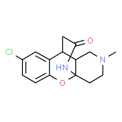 ChemSpider 2D Image | 6-Chloro-12-methyl-2-oxa-12,15-diazatetracyclo[7.5.3.0~1,10~.0~3,8~]heptadeca-3,5,7-trien-16-one | C15H17ClN2O2