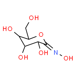 ChemSpider 2D Image | 2-(Hydroxyimino)-6-(hydroxymethyl)tetrahydro-2H-pyran-3,4,5-triol | C6H11NO6