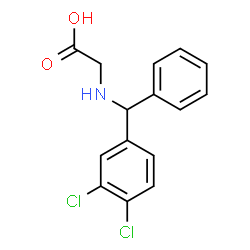 ChemSpider 2D Image | N-[(3,4-Dichlorophenyl)(phenyl)methyl]glycine | C15H13Cl2NO2