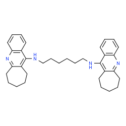 ChemSpider 2D Image | N,N'-Di(7,8,9,10-tetrahydro-6H-cyclohepta[b]quinolin-11-yl)-1,6-hexanediamine | C34H42N4