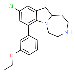 ChemSpider 2D Image | 9-Chloro-7-(3-ethoxyphenyl)-2,3,4,5,11,11a-hexahydro-1H-[1,4]diazepino[1,7-a]indole | C20H23ClN2O